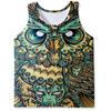Canottiere da Uomo Girocollo con Stampe Animalier Colorate Gilet Stampato 3D Maglia Sportiva Fitness Larga Senza Maniche