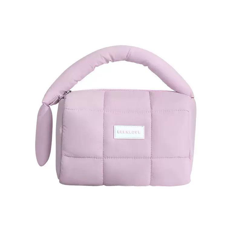 Candy Color Nylon Handbag: Large Capacity Makeup, Toiletries, and Skincare Storage Bag