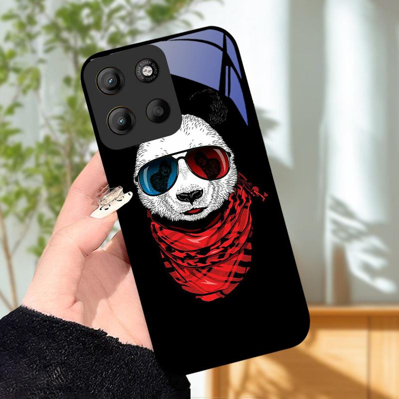 Do etui Motorola Moto G15 Coque Do etui na telefon Motorola MotoG15 Luksusowa osłona na telefon ze szkła hartowanego G 15 Osłona ochronna na aparat