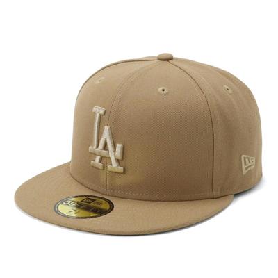 New Era MLB 59FIFTY Tonal ONSPOTZ LA Size 7 59Fifty Tonal Los Angeles Dodgers Cap, Color, Exclusive, Khaki, 3/8, Logo,