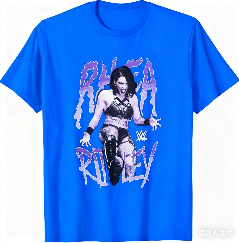 2026 Rhea Ripley Kicking Portrait Girls T-Shirt, Men Women T-Shirt High-end Luxury Is for Both Men and Women Top Y2k