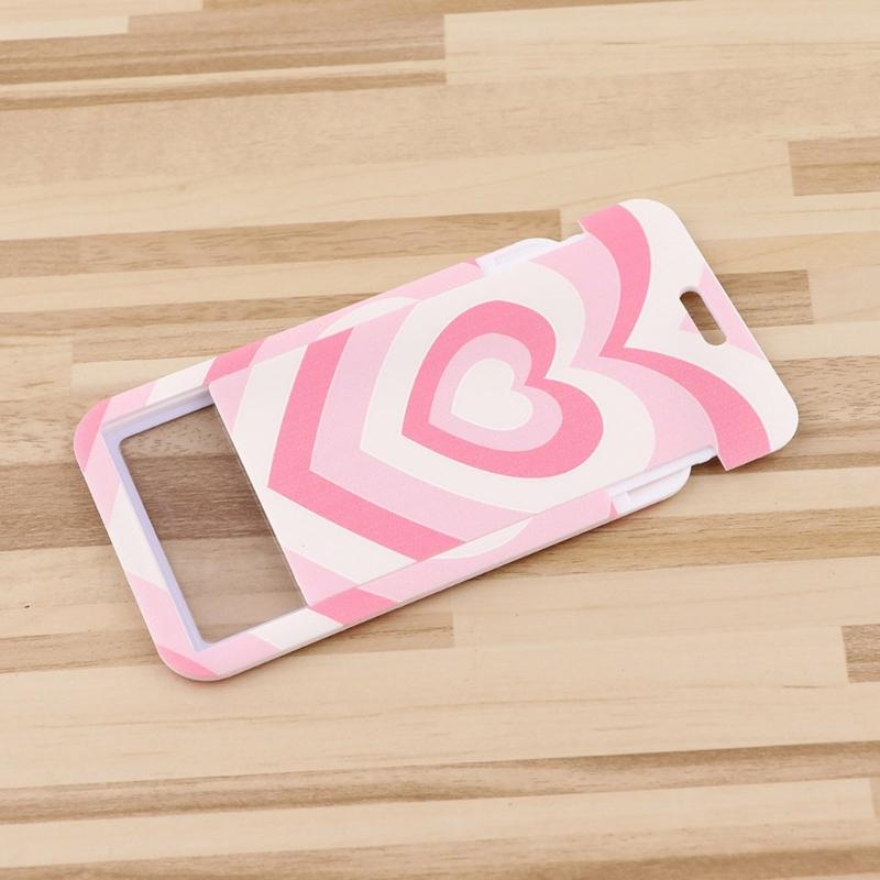 Lanyard mit Kartenetui Herzmuster ABS Kartenhalter Handy-Lanyard Kartenhülle für Arbeit Ausweishalter Buskarte Schlüsselzubehör