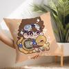 Cute D-Digimon Adventure Pillow Case Short Plush Print Cushion Cover Square Throw Pillow Covers Sofa Home Decor