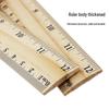 Multi-Spec Wooden Double-Scale Ruler for Office, Student, and Teacher Use