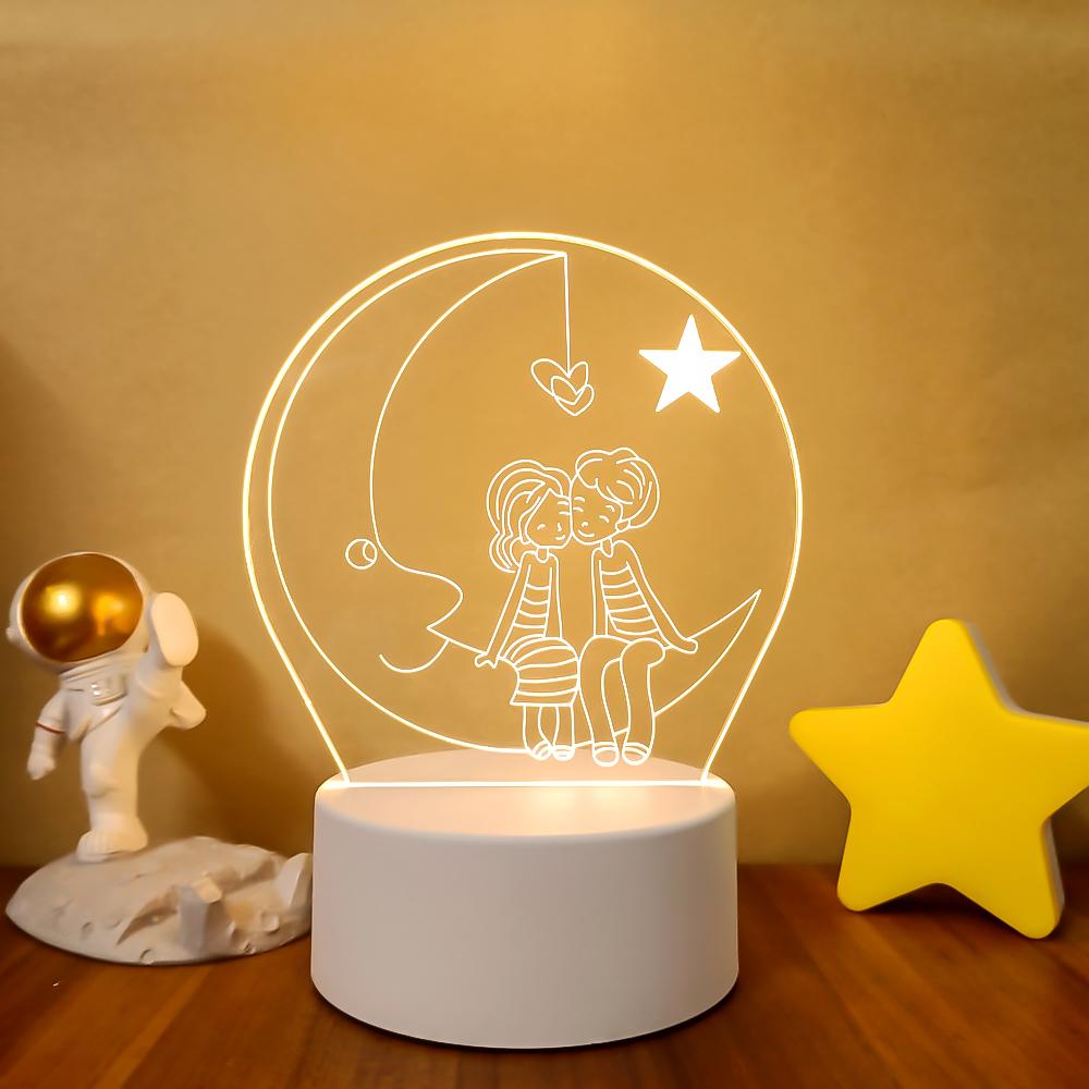 SOLOLANDOR 3D LED Lamp Creative 3D LED Night Lights Novelty Illusion Night Lamp 3D Illusion Table Lamp For Home Decorative Light