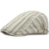 HT4187 Mens Berets Women Spring Summer Sun Caps Striped Artist Painter Beret Hat Male Female Ivy Flat Caps Adjustable Beret Caps