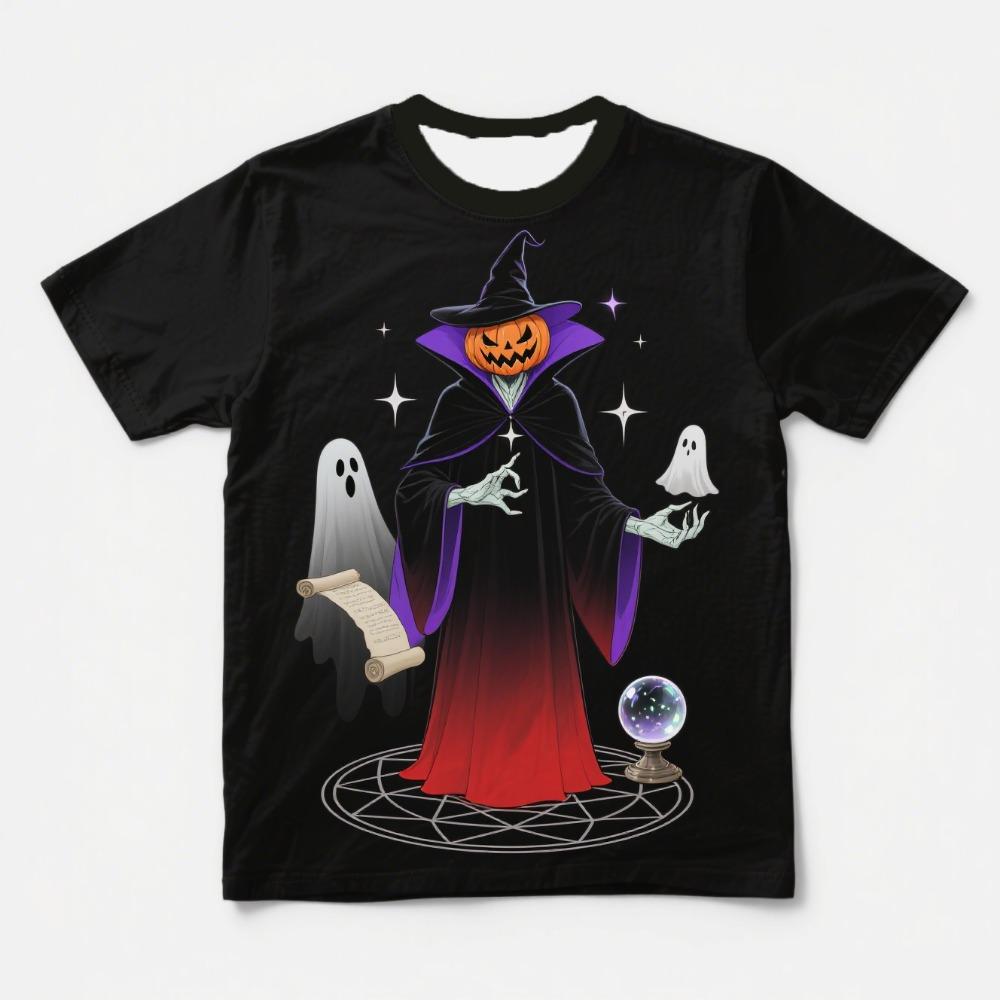 Halloween 3D T-shirt Death Day Sugar Skull Print Men's and Women's Retro Horror Style Short Sleeve Pattern Top