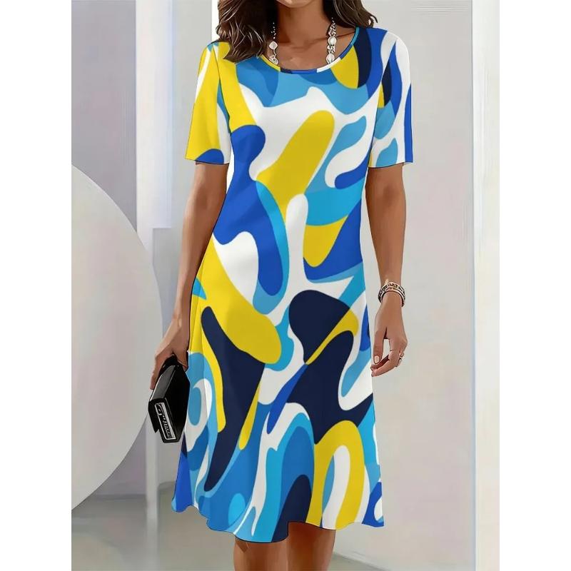 Stylish Simple Women's Dress Loose Versatile Casual Dresses