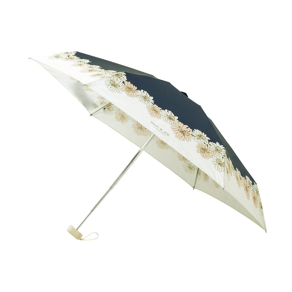 Moonbat Folding Chrysanthemum UV for Commuting and [Paul & Joe] Women's Umbrella, 5-Tier Mini, Design, Protection, School, Blue, 21-113-10978-12