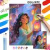 Digital Oil Painting Art Kit Princess Lantern Market Handmade DIY Home Decor Gift