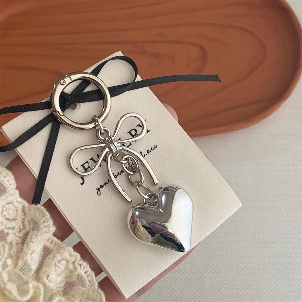 

Cute Bow Love Heart Keychain Charm Car Key Chain Holder Keyring Bag Backpack Pendant Valentine S Day Gifts Jewelry Accessories