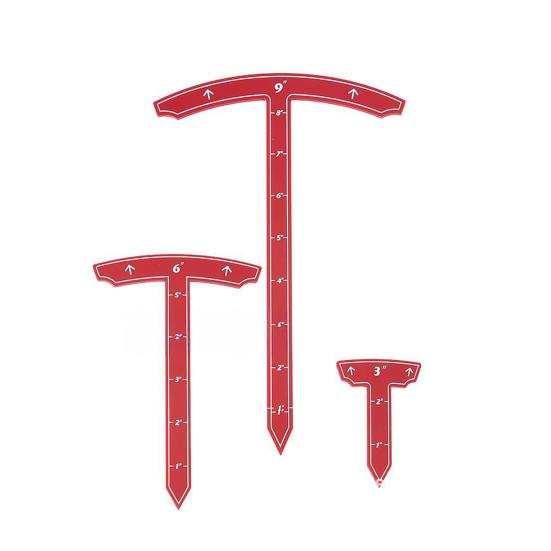 Perimeter Measurement Stick Acrylic Depth Measuring Tool T Shape Measuring Ruler for Tabletop Wargames Accurate Gaming Measurement