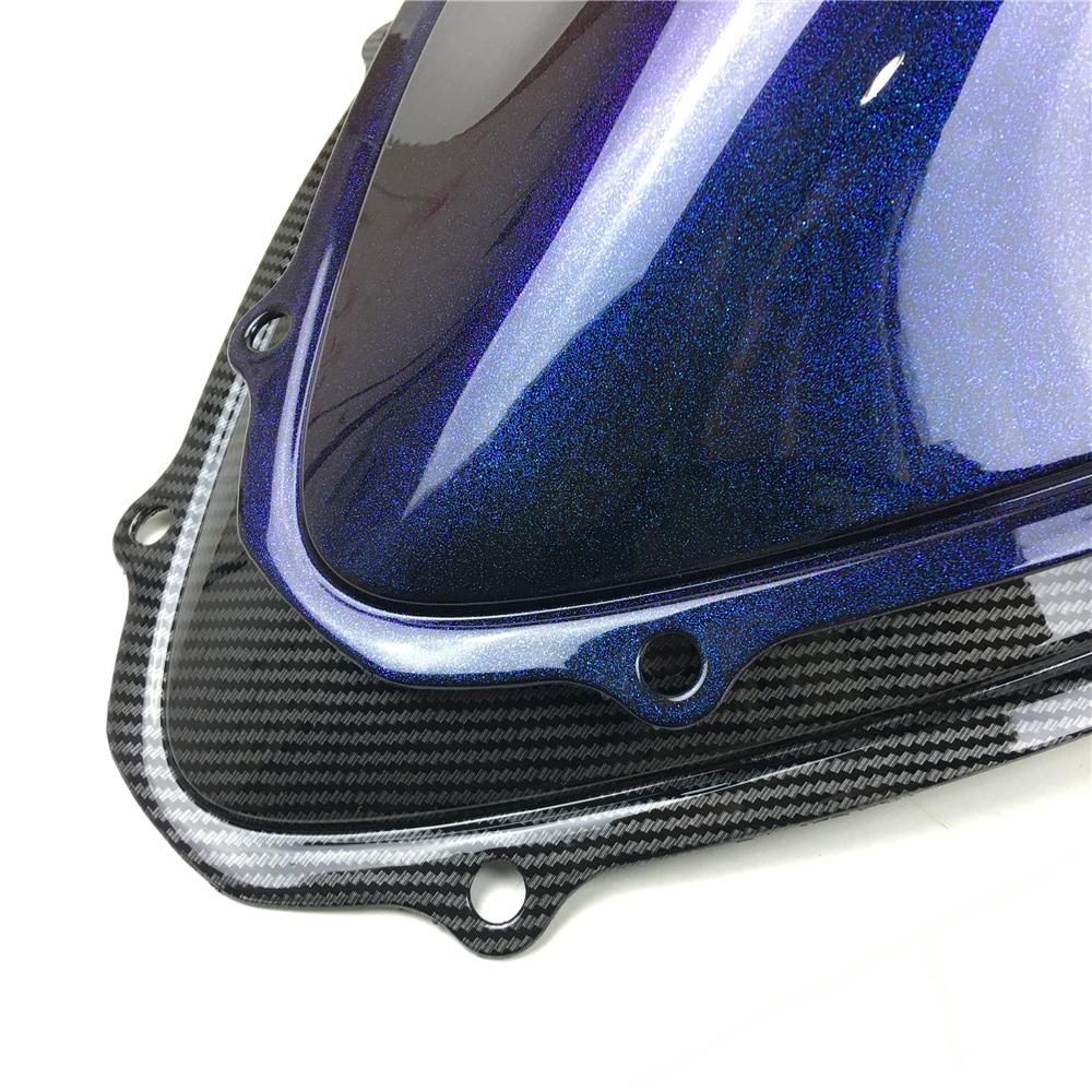 Glitter Chameleon Carbon Motorcycle Windshield For Suzuki GSXR 600 750 R K6 2006 2007 06