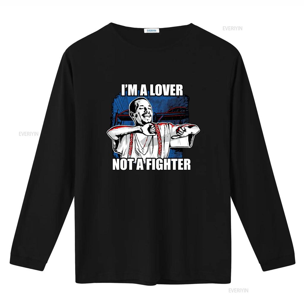 Blood in Out T Shirt Im a Lover Not Fighter for Men American Style vintage Washed Soft streetwear Comfortable homme graphic