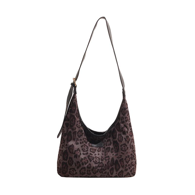 

2025 Autumn/Winter Trendy Leopard Print Minimalist Single Shoulder Tote Bag for Women чорний