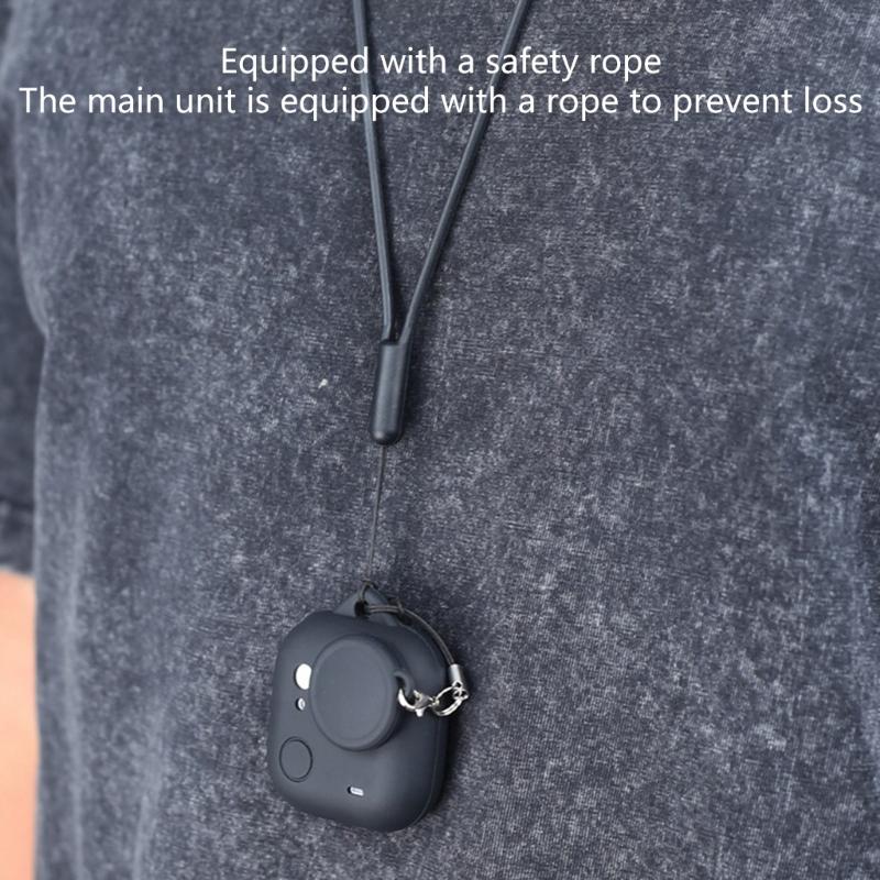 Flexible Shockproof Camera Case With Detachable Lens Guard And Neck Strap For Outdoor Sports Equipment Protective Gear