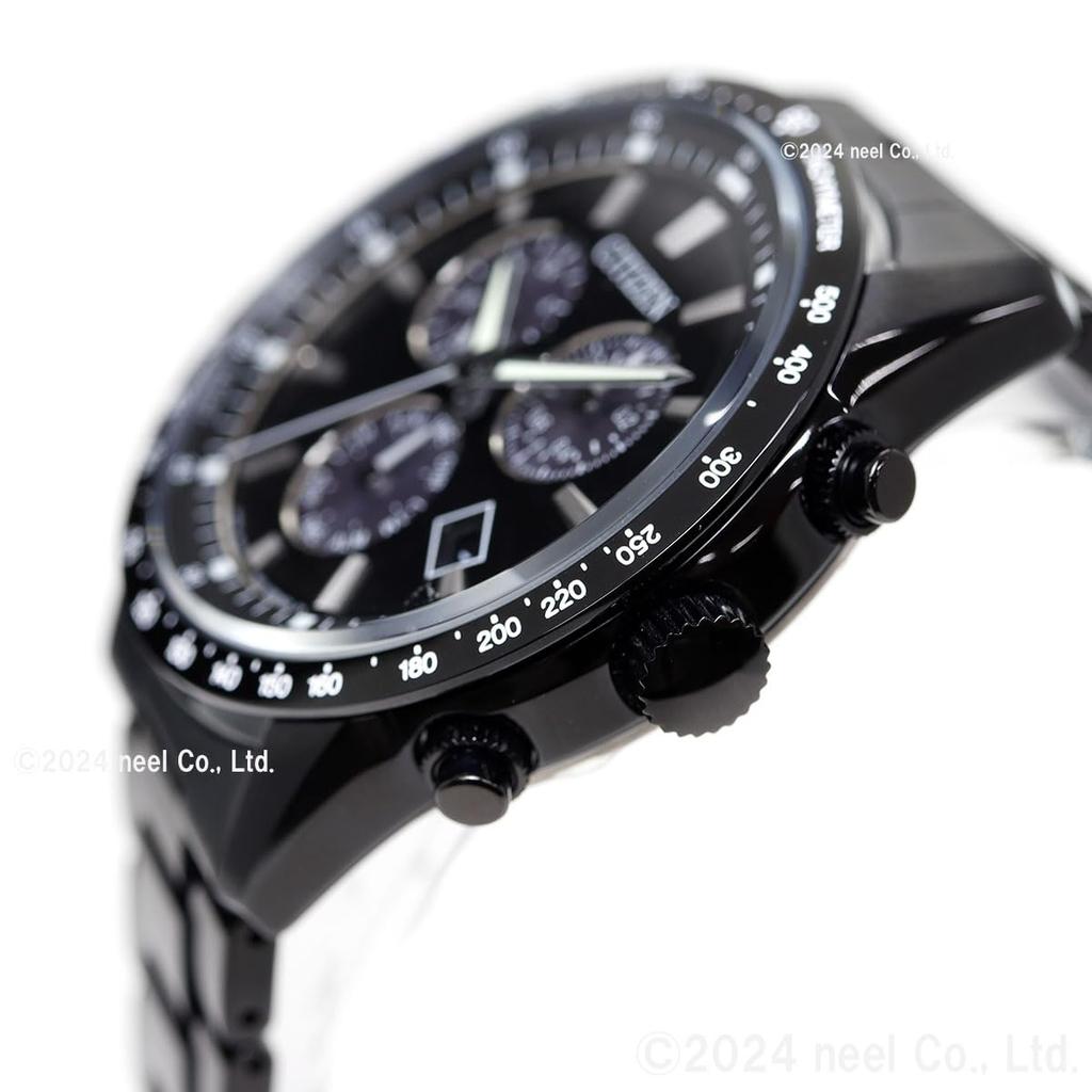 Citizen Chronograph Date Solar BL5615-56E Men's Watch, Waterproof, Light-Powered Eco-Drive, Display, Analog, Business, Black,