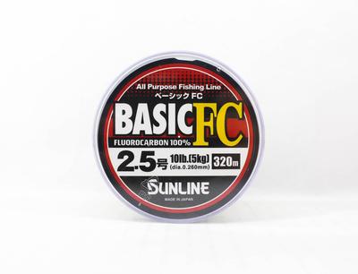 Sunline Fluorocarbon Line Basic FC 320m Size 2.5 10lb (6244)