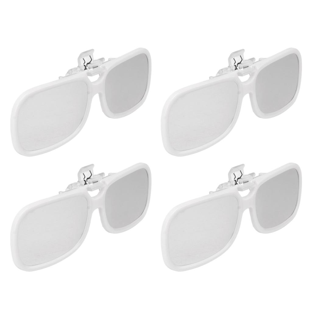 4Pcs Solar Eclipse Glasses Plastic Safe Clip On for Direct Sun Viewing Observing