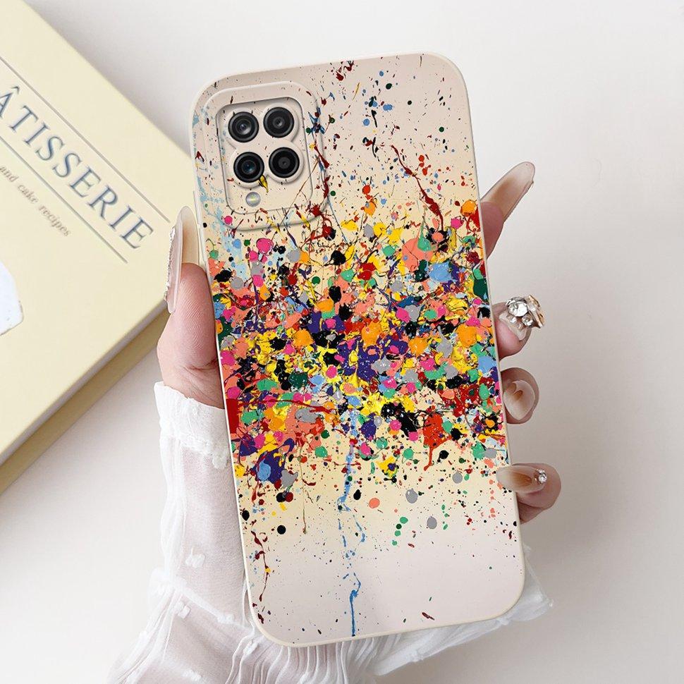 For Samsung Galaxy A12 Case Colorful Flower Panda Cartoon Cover Soft Slim Phone Cases For Samsung A12 GalaxyA12 Back Cover