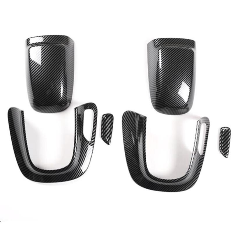 

ABS автомобильный Стайлинг, кнопка регулировки подголовника сиденья, крышка переключателя, аксессуары для отделки панели для Mercedes Benz C GLC Class W206 carbon fiber style