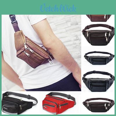 Stylish Waterproof Waist Fanny Pack Belt Bag With Multi-organized Zipper Pockets