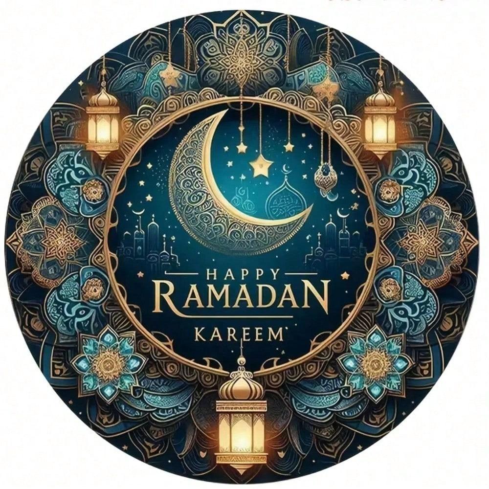 

Ramadan Kareem Car Hanging Ornament Islamic Moon Decoration Tinplate Art Flexible Festive Gift 20x20 різнокольоровий