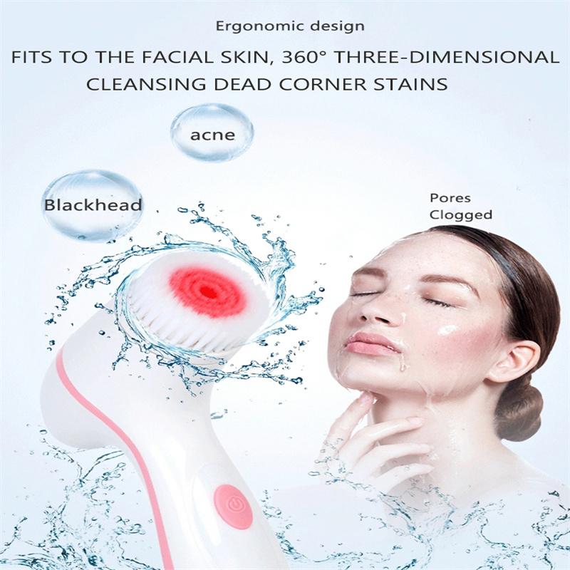 Kinsei Beauty 3 In 1 Electric Cleansing Brush Sonic Rotating Cleansing Brush Galvanic Facial Spa System Deeply Clean and Remove Blackheads