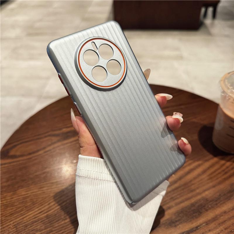 

Для Huawei Mate 50 50E 40 40E 30 30E Pro Plus рифленое зернистое покрытие металлическая краска анти отпечатки пальцев ПК ударопрочный противоскользящий чехол-накладка Mate 50 Pro серебряный