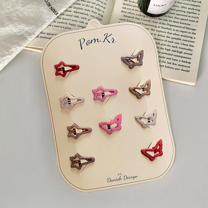 10 stücke Neue Koreanische Haarnadeln für Kinder Mädchen Milch Tee Farbe Prinzessin Haarspangen Bang Seite Clip Kleines Mädchen Haar zubehör