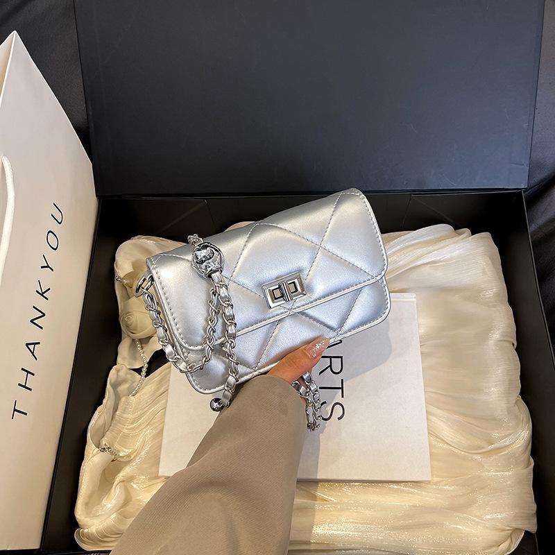 Rhombus Chain Bag Women'S Messenger Bag Casual Fashion Design Shoulder Small Square Bag