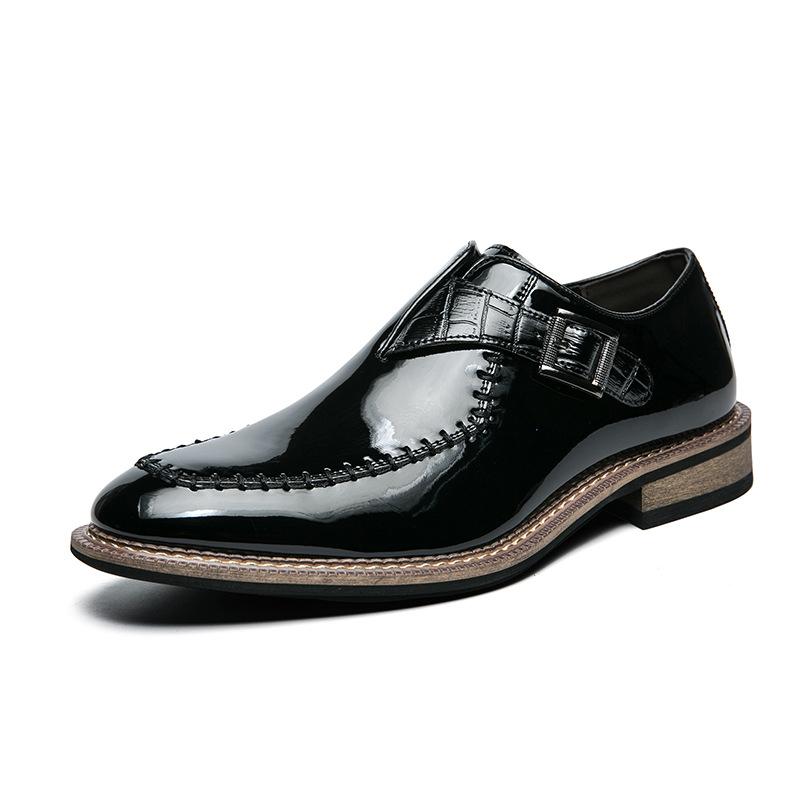 

Большие размеры дышащие заостренные трендовые кожаные туфли деловые мужские кожаные туфли из микрофибры с мягкой подошвой мужские туфли 2025 38 чёрный