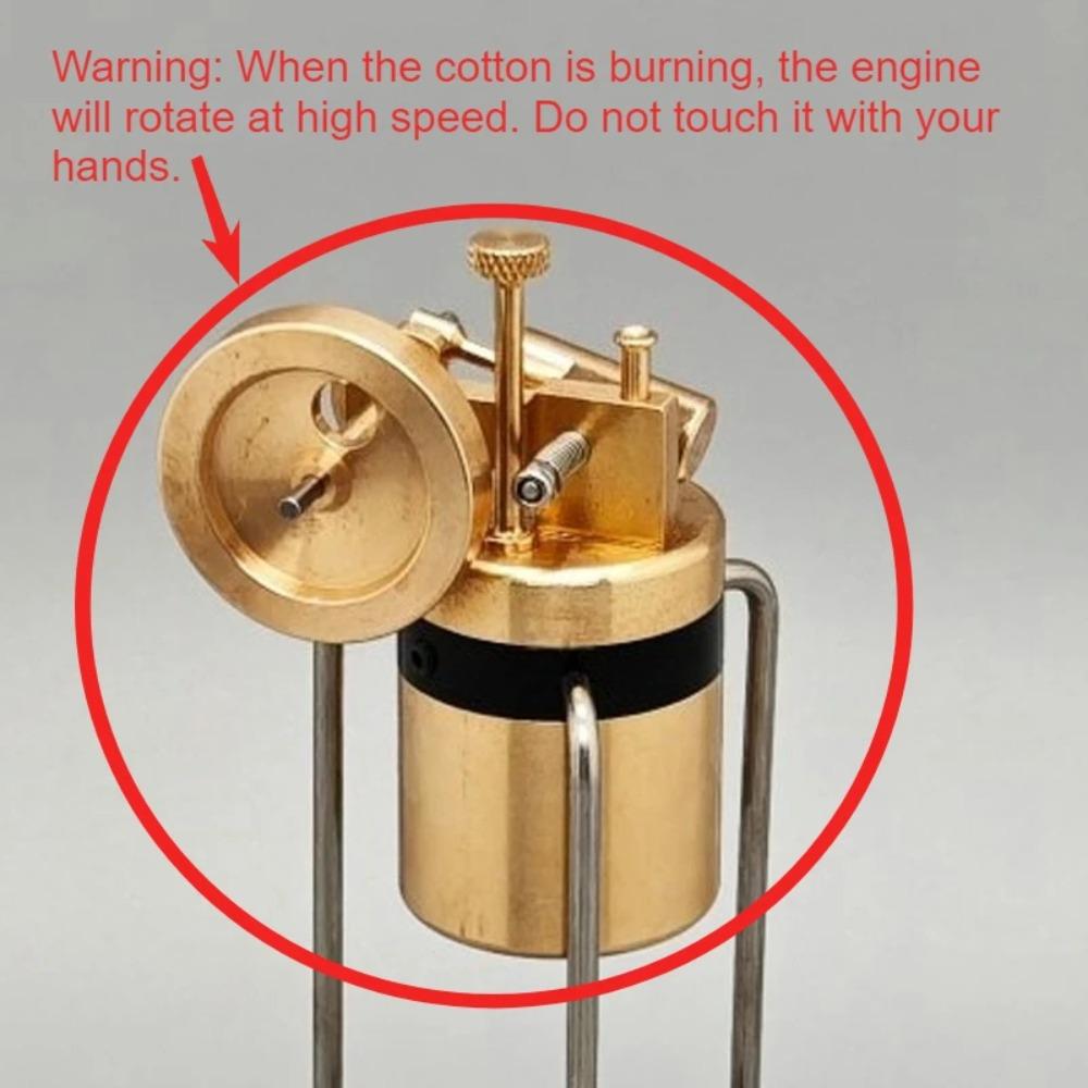 Retro Miniature Steam Engine Model Aluminum Alloy High-speed Rotating Mechanical Physics Science Experiment Device Ornament