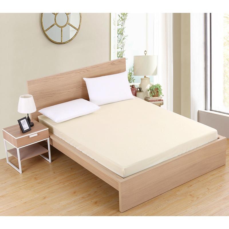 Solid Color Brushed Fitted Sheet, Bed Cover, Bed Bag Cleaning Cover, Non-pilling Simmons Protective Cover