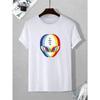 Men's Casual T-shirt With Alien Print, Short Sleeve Crew Neck Tee For Summer