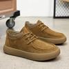 Men's Shoes Genuine Leather Retro Casual Shoes Lace Up Ankle Boots Cow Reverse Velvet Low Top Shoes for Men Leather
