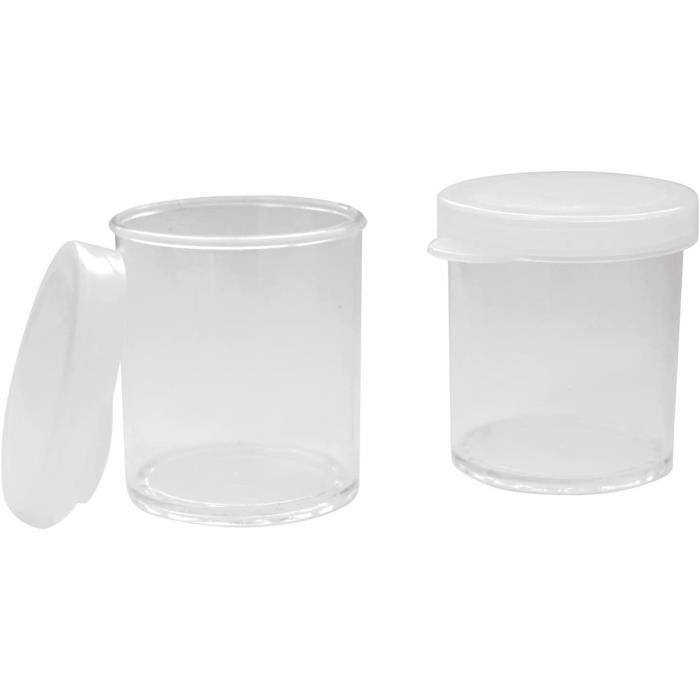 Boîte de rangement - MegaCrea - 20ml - Plastique - 6 pièces - DIY