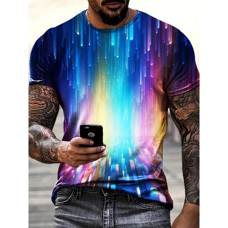 Men's Summer Youth Sports Digital Printed 3D Printed Short Sleeved T-shirts