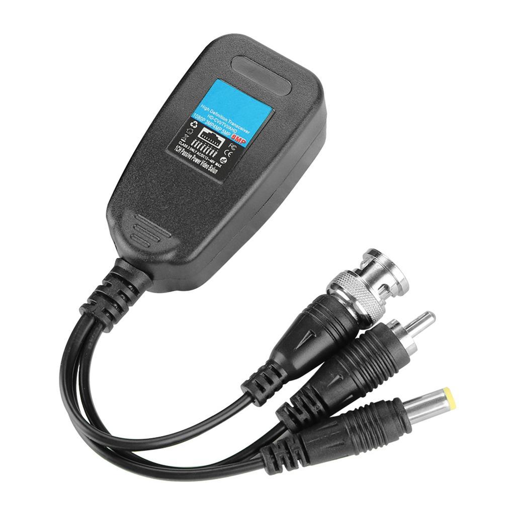 2Pcs HD CVI TVI AHD Passive Power Video Audio Balun Transceiver