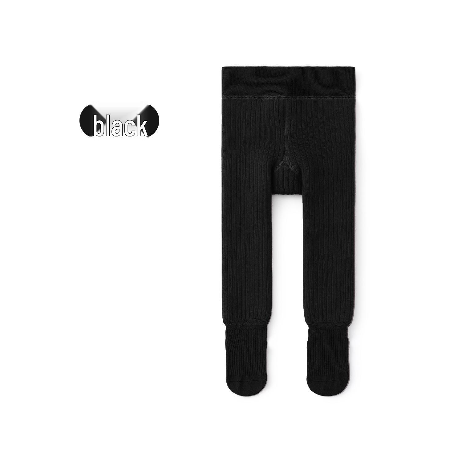

Winter Fleece-Lined Children s Tights: Thick, Warm, Solid Color Wide-Stripe One-Piece Socks for Girls M for height 90-102 cm