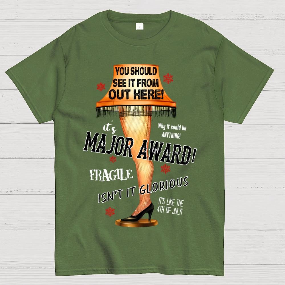 It's a Major Award Leg Lamp Christmas Cotton Summer Casual Cool Loose T-Shirt