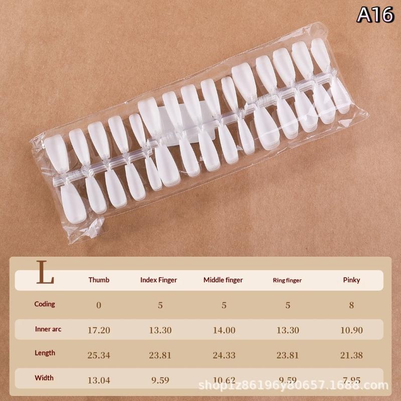 300Pcs/Bag Full Cover Press On Fake Nails Matte Ultrathin TransparentCoffin Tips Nails Extension Diy Practice Nail Tool