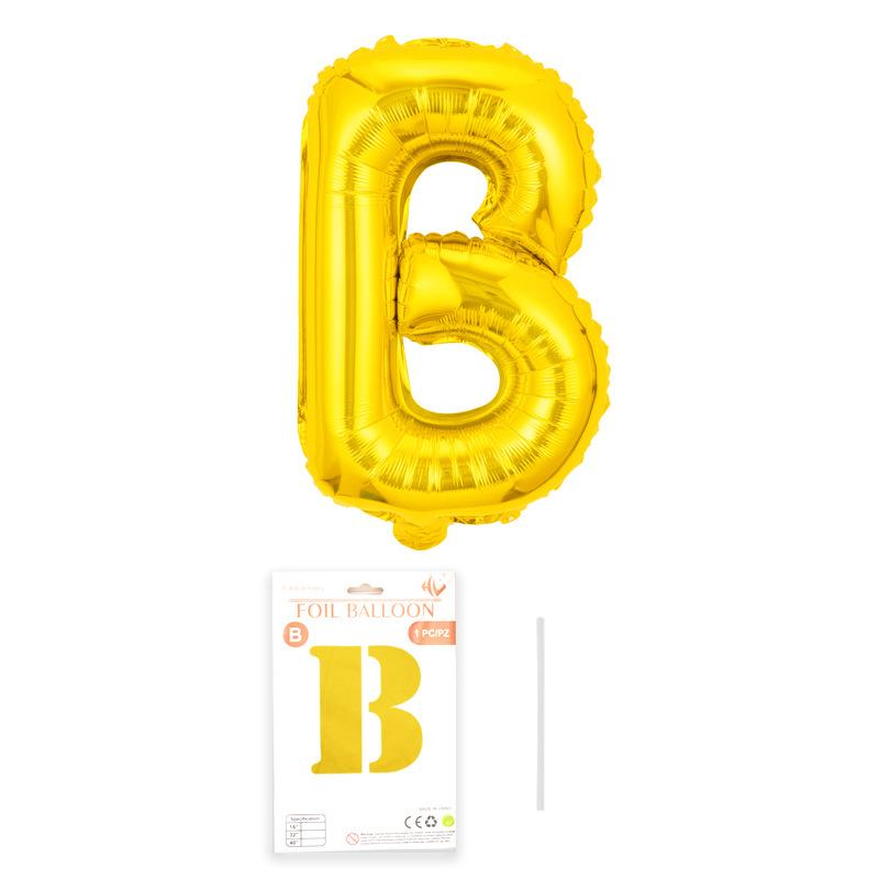 Independent Paper Card Packaging 16-Inch English Letter Aluminum Film Balloon Birthday Party Decoration Arrangement Aluminum Foil Balloon