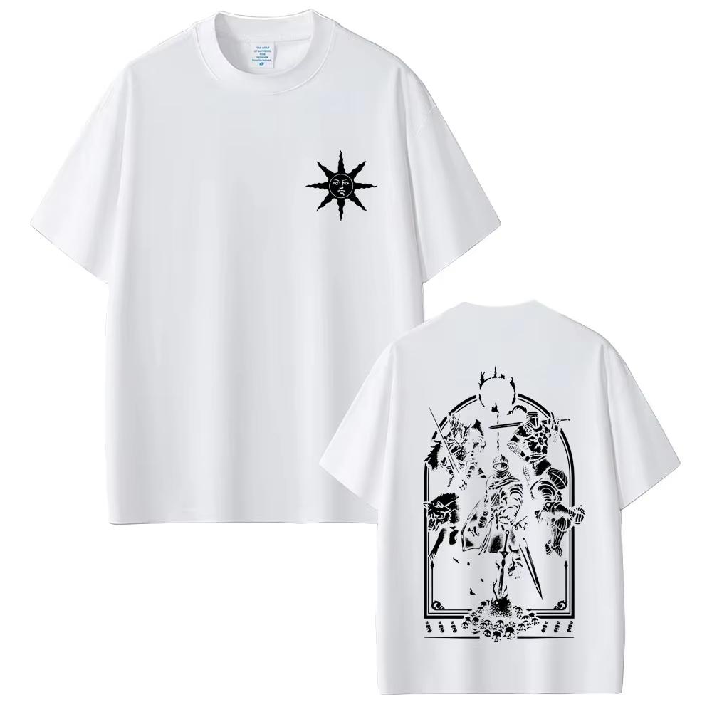 Game Dark Souls Praise The Sun Graphic Tshirt Men Women Vintage Gothic Rock Tshirts MenCasual pure Cotton Short Sleeve Top