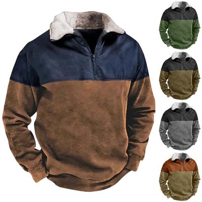 Spring And  Men's Standing Collar Sweatshirt Is Outdoor Casual Sweaters Tops