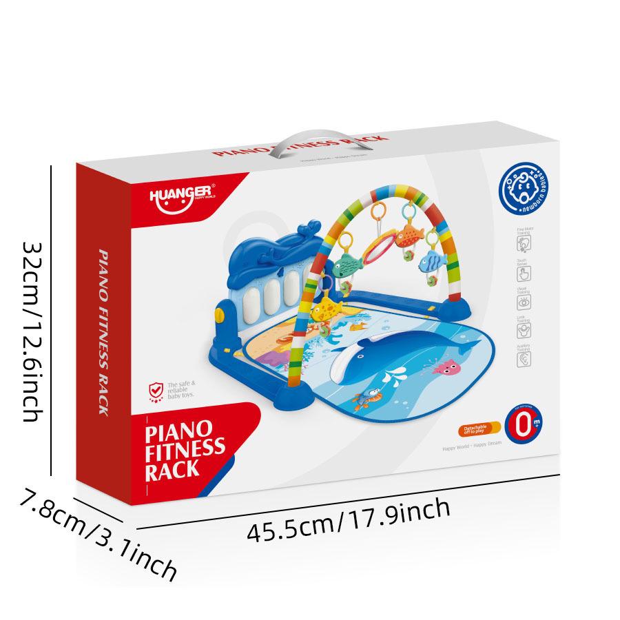 Cross-Border Baby Foot Piano Toy: Musical Fitness Frame with Rattle for 0-1 Year Olds