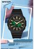 Sanda Trendy Luminous Waterproof Multifunctional Unisex Electronic Watch