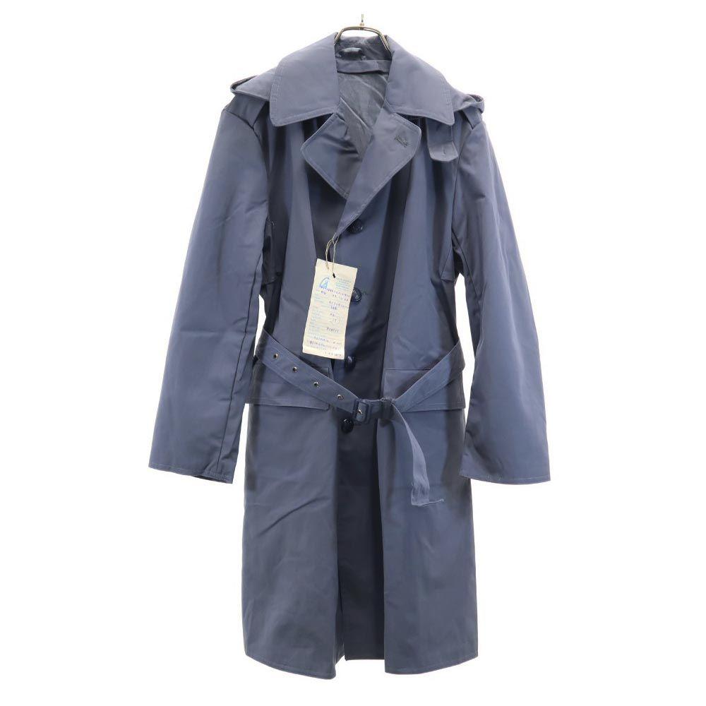 VINTAGE 70s 80s dead stock Long sleeve trench coat Blue Men's Used