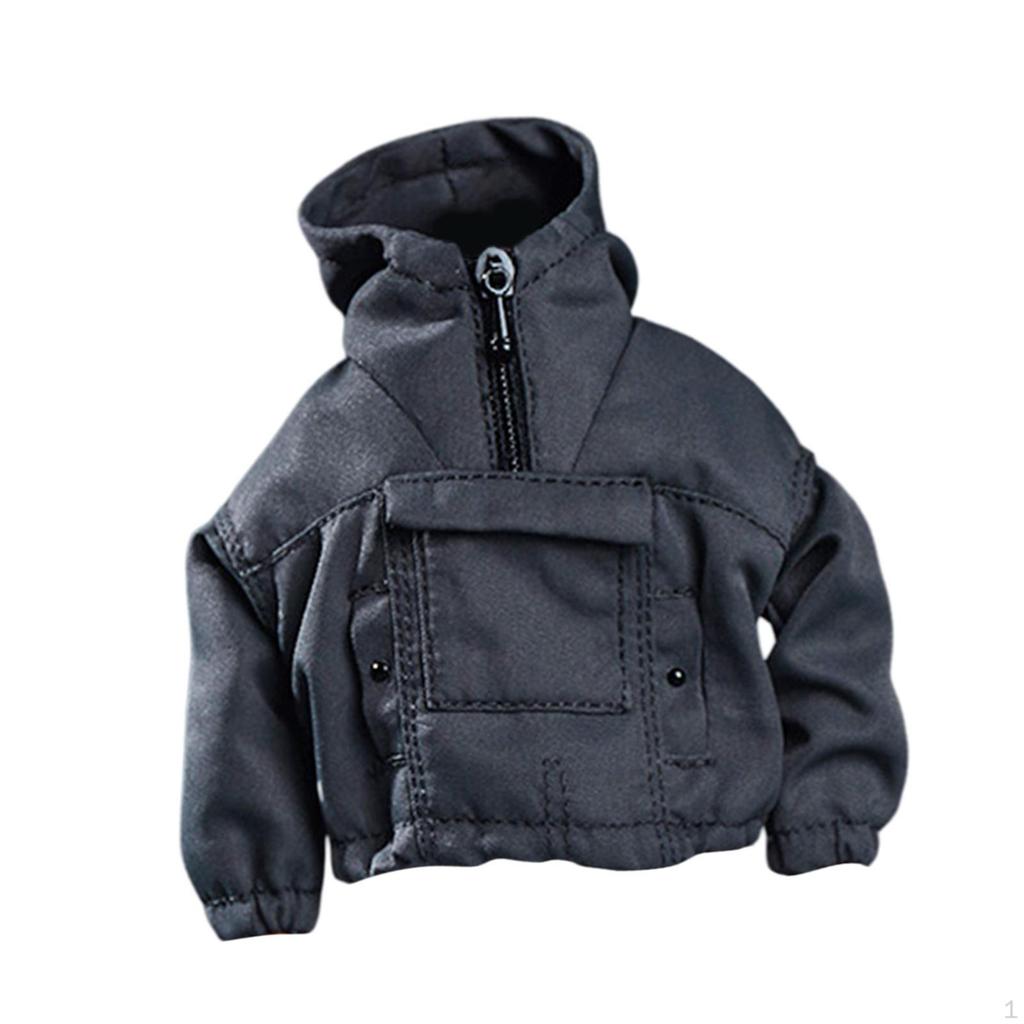 1/12 Male Action Figure Hoodies Long Sleeve Pullover Sweatshirt for 6'' Figures BJD Doll Body