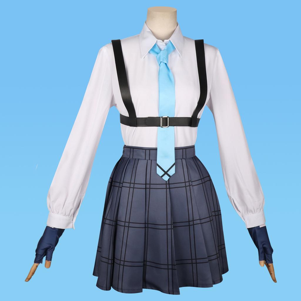 Blue Archive Takanashi Hoshino Game Cosplay Costume Women Jk School Uniform Sailor Suit Wig Shoes Headwear Halo Halloween Party